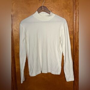 Jones New York White Mock Neck Top